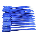 100 Lacre Numerado 55cm Azul Seguro Frete Viajem Container