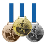 100 Medalhas Corrida Metal 35mm Ouro Prata Bronze
