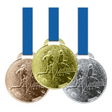 100 Medalhas Futebol Metal 35mm Ouro
