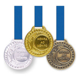 100 Medalhas Metal 29mm Honra Ao Mérito Ouro Prata Bronze