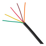 100 Metro Cabo Manga 5 Vias 26awg Preto S/ Blindagem 