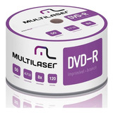 100 Midia Dvd-r Multilaser Tubo Virgem Gravável 4.7gb/16x 