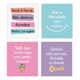 100 Mini Cartão Frases Motivacionais Sortidas Coloridas