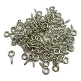 100 Mini Pitão Rosqueável Prata/niquel 10x5mm P/ Artesanato