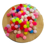 100 Mini Pompom 1cm Colorido Bolinha 10mm -1cm Sortido