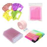 100 Pads 100 Escovinhas 100 Aplicador 100 Microbrush Cílios