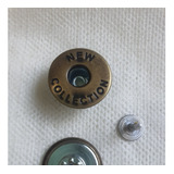 100 Pcs Botao Calca Jeans 20 Newco Flex Em Metal Ouro Velho