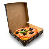 100 Pçs Caixa Embalagem Mini Pizza Delivery Preto