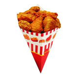 100 Pçs Embalagem Cone G Batata Fritas Frango Porcoes