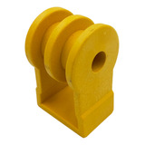 100 Pçs Suporte Plástico Com Roldana Amarelo 2 Vias Multitoc