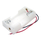 100 Peças - Suporte P/ 2 Pilhas Aa Canoa Branco Promoção