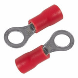 100 Peças - Terminal Olhal Pré Isolado M5 1,5mm² Vermelho