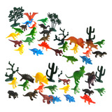 100 Peças Dinossauro De Borracha Miniatura