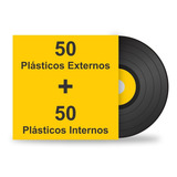 100 Plásticos Internos Externos Proteção Para Lp Disco Vinil