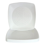 100 Prato Acrílico Quadrado Sobremesa Resistente 15cm Branco
