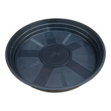 100 Pratos Para Vaso Tamanho 14 Plástico Preto Resistente