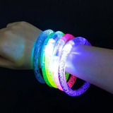 100 Pulseiras Led Neon Bracelete Pisca