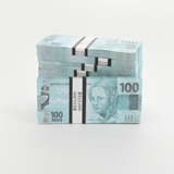 100 Reais Dinheiro Fake Sem Valor Cédula Cenográfica 100 Un