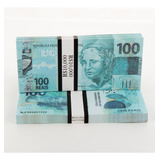 100 Reais Dinheiro Fake Sem Valor Cédula Cenográfica