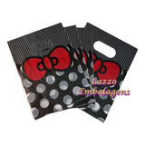 100 Sacolas 20x25cm Para Presente Estampa Laço Miniee