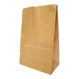 100 Sacos Papel Kraft Liso Para Delivery 22cmx13,5cmx34cm