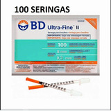 100 Seringas Insulina Bd 100ui Agulha