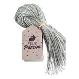 100 Tags Kraft Páscoa Coelho Classic Com Cordão De Sisal Cor Marrom-claro