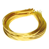 100 Tiara Arco Acessório Base Lisa Metal Ouro/dourado 5mm