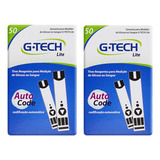 100 Tiras De Glicemia G-tech Lite Fita Para Medir Glicose