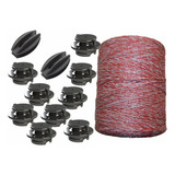 100 Un. Isolador Roldana Max + 01 Fio Eletro 250m + Brinde