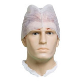 100 Un Touca Gorro Descartável De Amarrar Tnt Branca C/ Nota