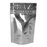 100 Unidades- Sachê Aluminizado Stand-up Com Zíper 125x80mm