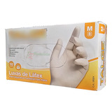100 Unidades Luva De Látex Com Pó Talge / Tamanho M