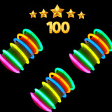 100 Unidades Pulseira Neon Alto Brilho