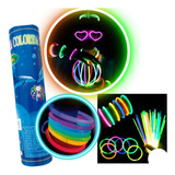 100 Unidades Pulseira Neon Fluorescente Festa