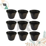 100 Vasos Pote 13 Plástico Preto Mudas 800 Ml Mudas Plantas