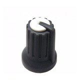 100 X Knob Potenciômetro Eixo Estriado 6mm 481-2 Branco 