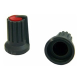 100 X Knob Potenciômetro Eixo Estriado 6mm 481-2 Vermelho 