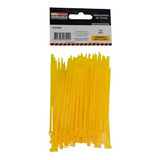 100 Abraçadeiras Nylon Fita Plástica Enforca Gato 2 5x100mm Amarelo