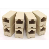 100 Adaptador Conector Emenda Rj45 Femea X Femea Cabo De Red