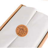 100 Adesivos Em Kraft 5cm Personalizado Para Papel De Seda