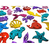 100 Adesivos Pet Fundo Do Mar Piercings Lacinhos Eva Petshop