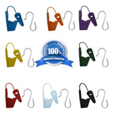 100 Alça Plastica Cunha Esticador Cabo Fio Fibra Drop Azul