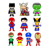 100 Aplique Recortes Vingadores Baby Tubete Toppers Tags