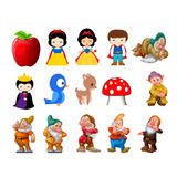 100 Apliques Branca Neve Baby Recortes Tubete Tags Toppers
