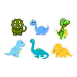 100 Apliques Dinossauro Baby Tubete Enfeites Toppers Tags