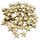 100 Apliques Estrela Céu 4x4cm Mdf Crú Artesanatos Festa