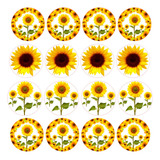 100 Apliques Girassol Flores Recortes Tubete Tags Toppers