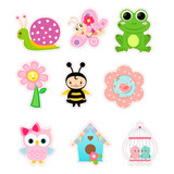 100 Apliques Jardim Encantado Tubete Enfeites Toppers Tags