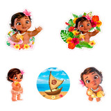 100 Apliques Moana Baby Recortes Tubete Tags Toppers